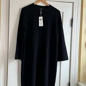 Eileen Fisher Classic Black Long Sleeve Dress